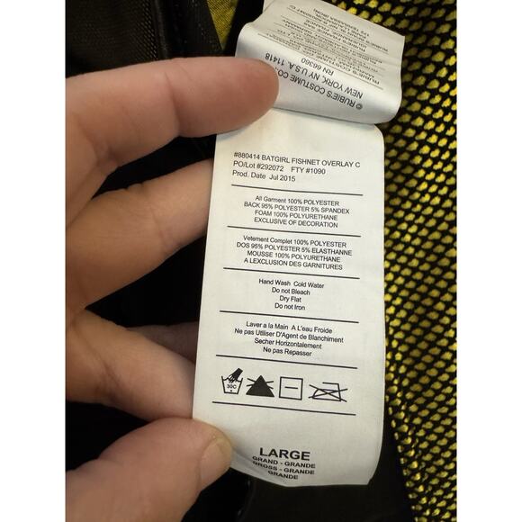 Rubies DC Comics Batgirl Fishnet Corset Large New Batman Halloween Cosplay - Picture 8 of 8